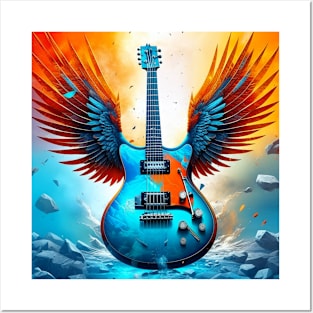 Winged Guitar Posters and Art